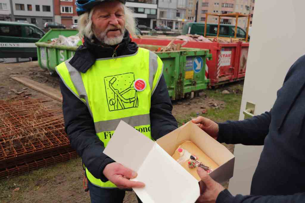 Fietsersbond Gent bezocht 10 fietswerven en deelde kerststronken uit